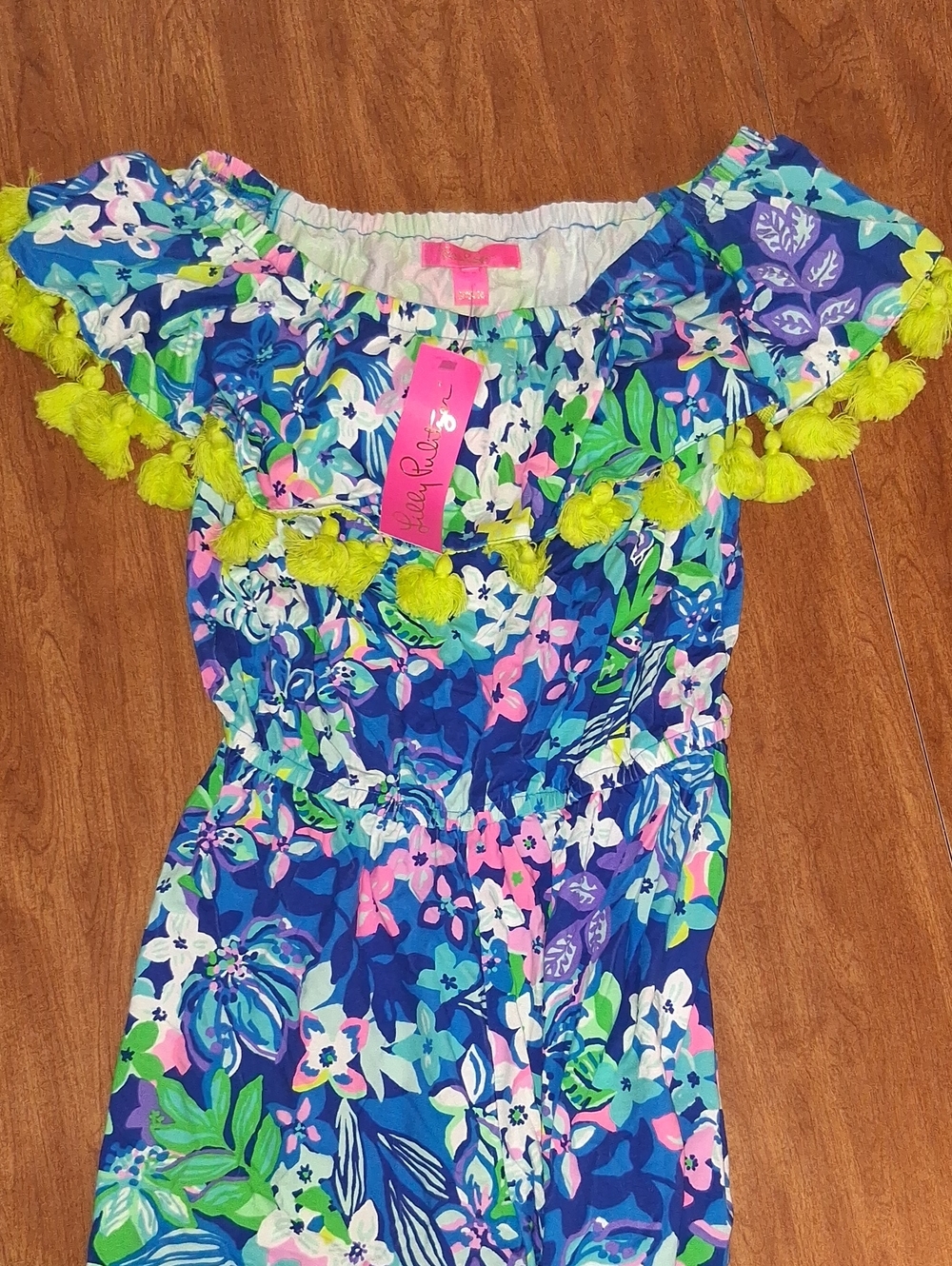 Lilly Pulitzer La Fortuna Romper(Borealis Blue, Social Sunset)